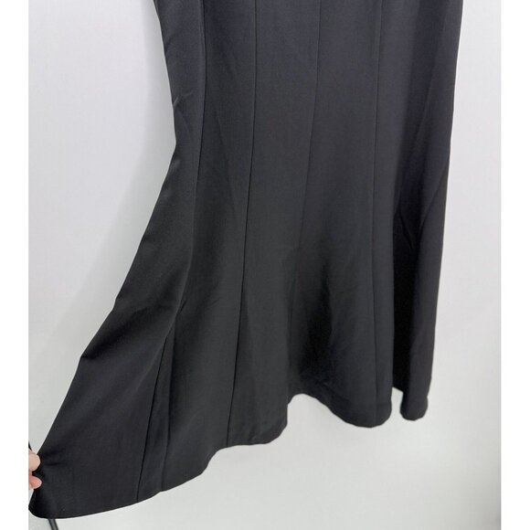 NWT Evan Picone Black Label A line Black Dress Wardrobe Staple Career Sz 16 - Picture 5 of 11